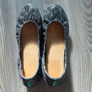 Tieks Black Leopard shoes, size 10